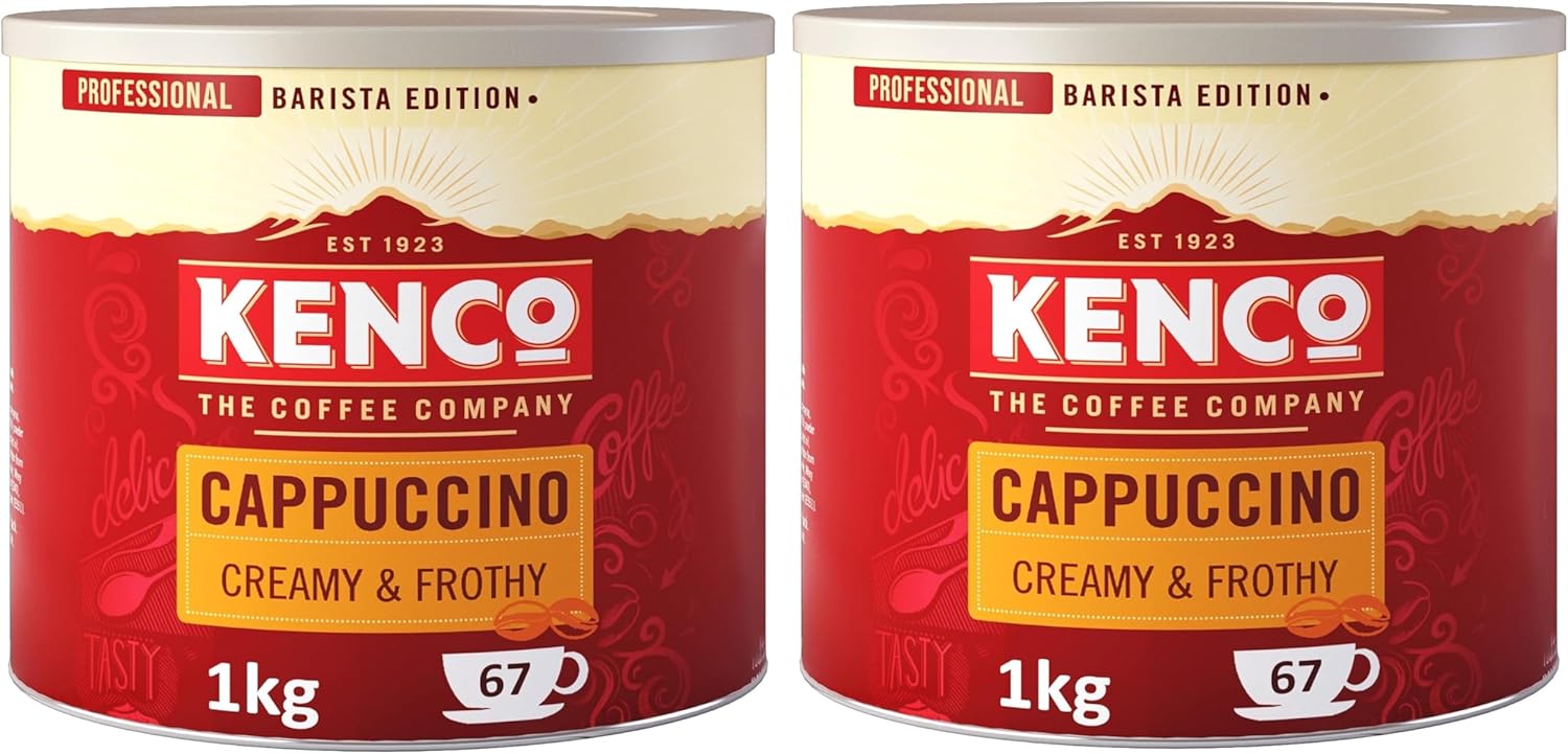 Kenco Cappuccino Instant Coffee 1kg, Creamy & Frothy (Pack of 2)
