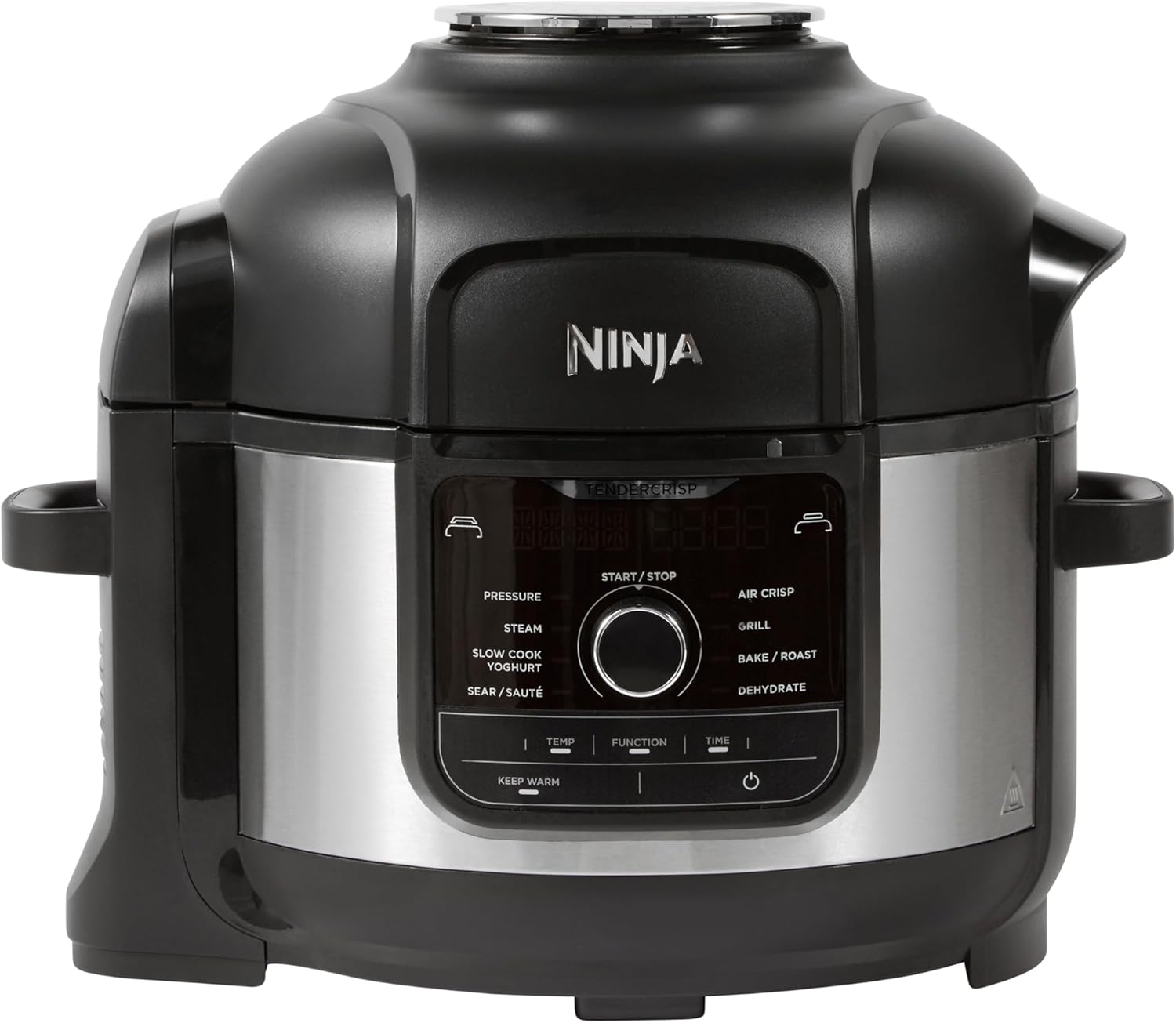 Ninja Foodi Multi-Cooker [OP350UK], 9-in-1, 6L, Electric Pressure Cooker and Air Fryer, Brushed Steel and Black