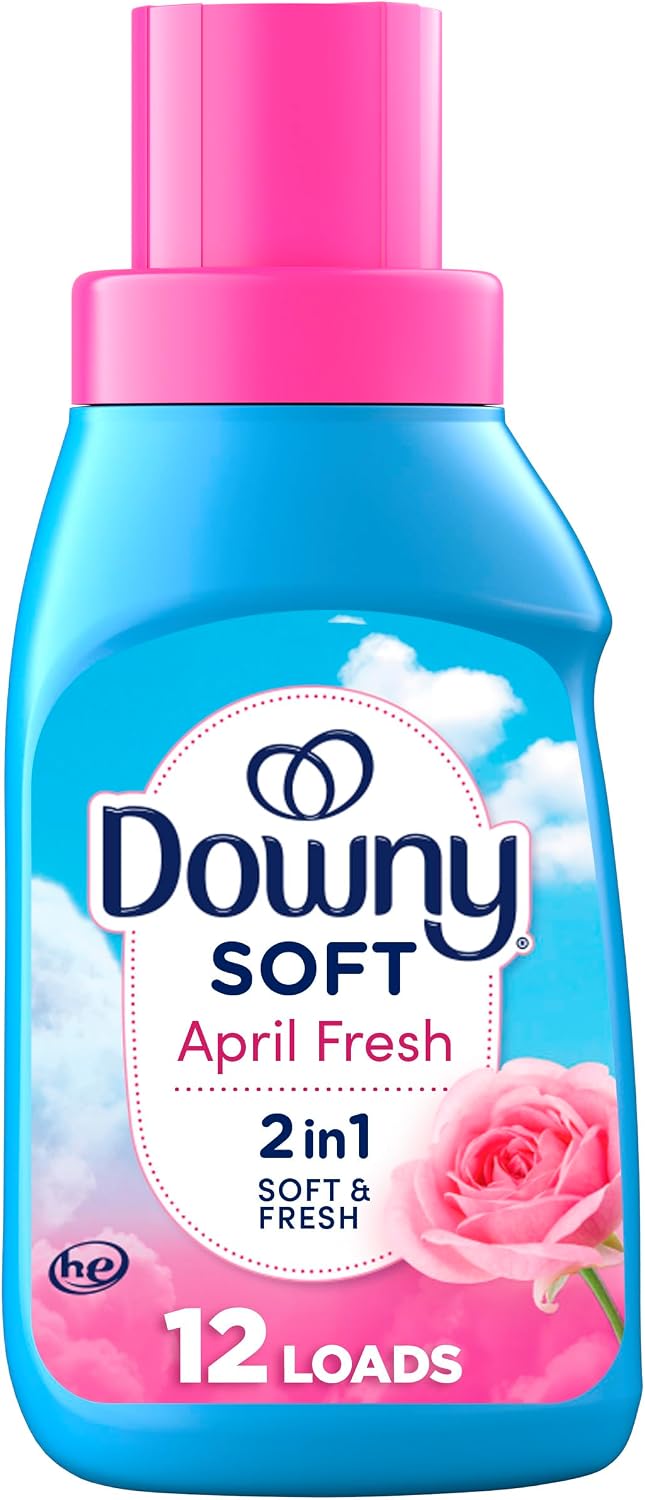 Downy April Fresh Liquid Fabric Conditioner (Fabric Softener), 12 Loads 10 fl oz