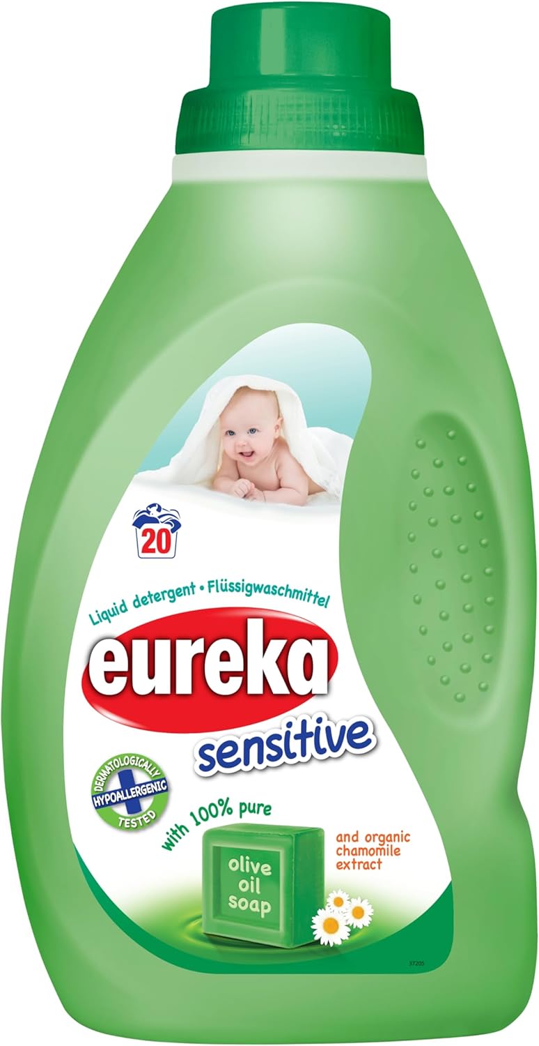 Eureka Liquid Baby Clothes Detergent with 100% Olive Oil Soap and Organic Chamomile Extract 1 Litre