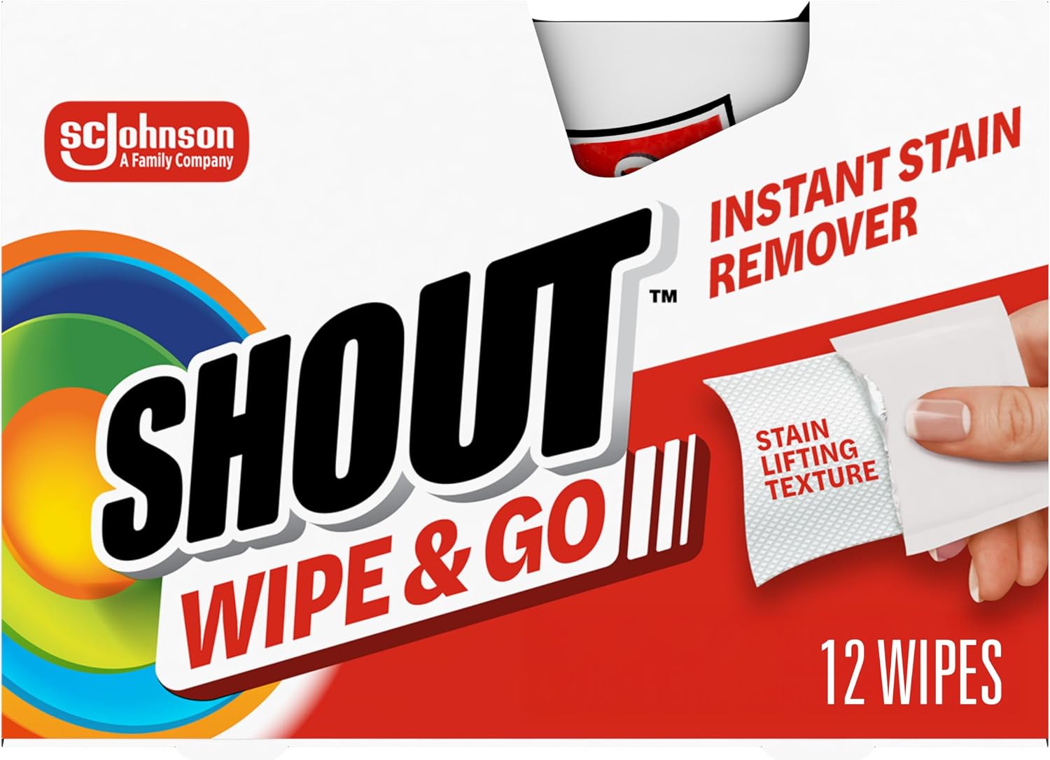 Shout Wipes, Portable Stain Treater Towelettes - 12 ea