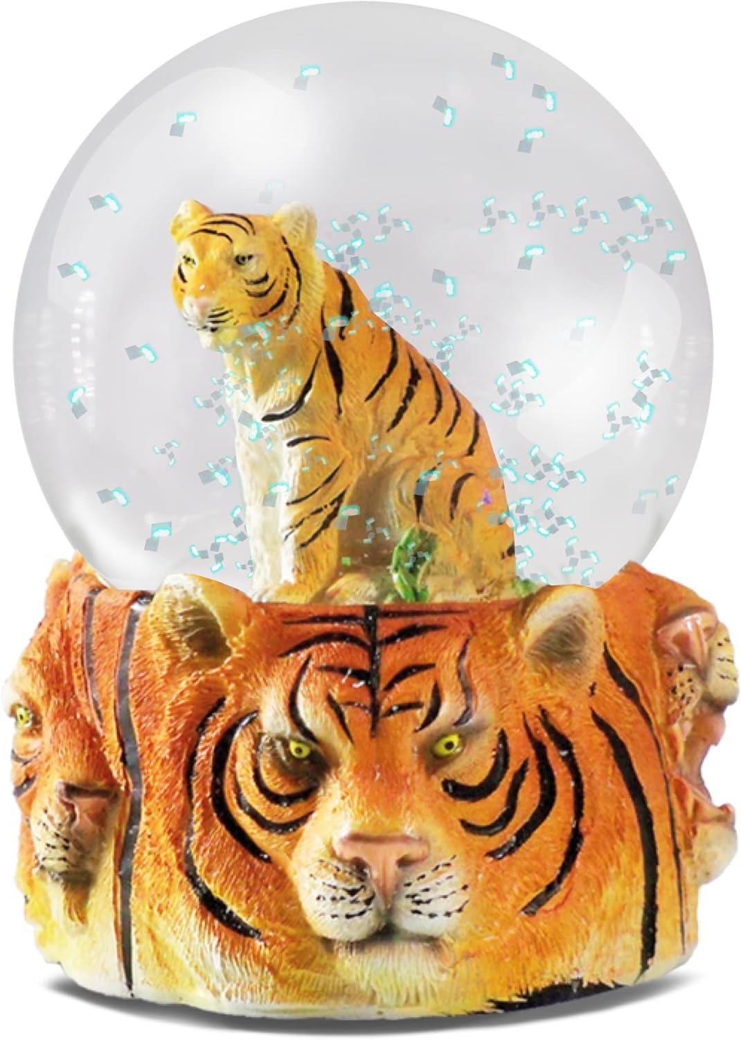Water Globe - Tigers from Deluxebase. Decorative Snow Globe Ornament with Tiger Figurines, Glass Glitter Dome with Resin Base, Novelty Home Decor Display Piece.