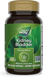 Nature's Way Kidney Bladder Premium Blend, Traditional Herbs Supplement, 900 mg per 2-Capsule Serving, Non-GMO Project Verified, Vegan, 100 Capsules (Packaging May Vary)
