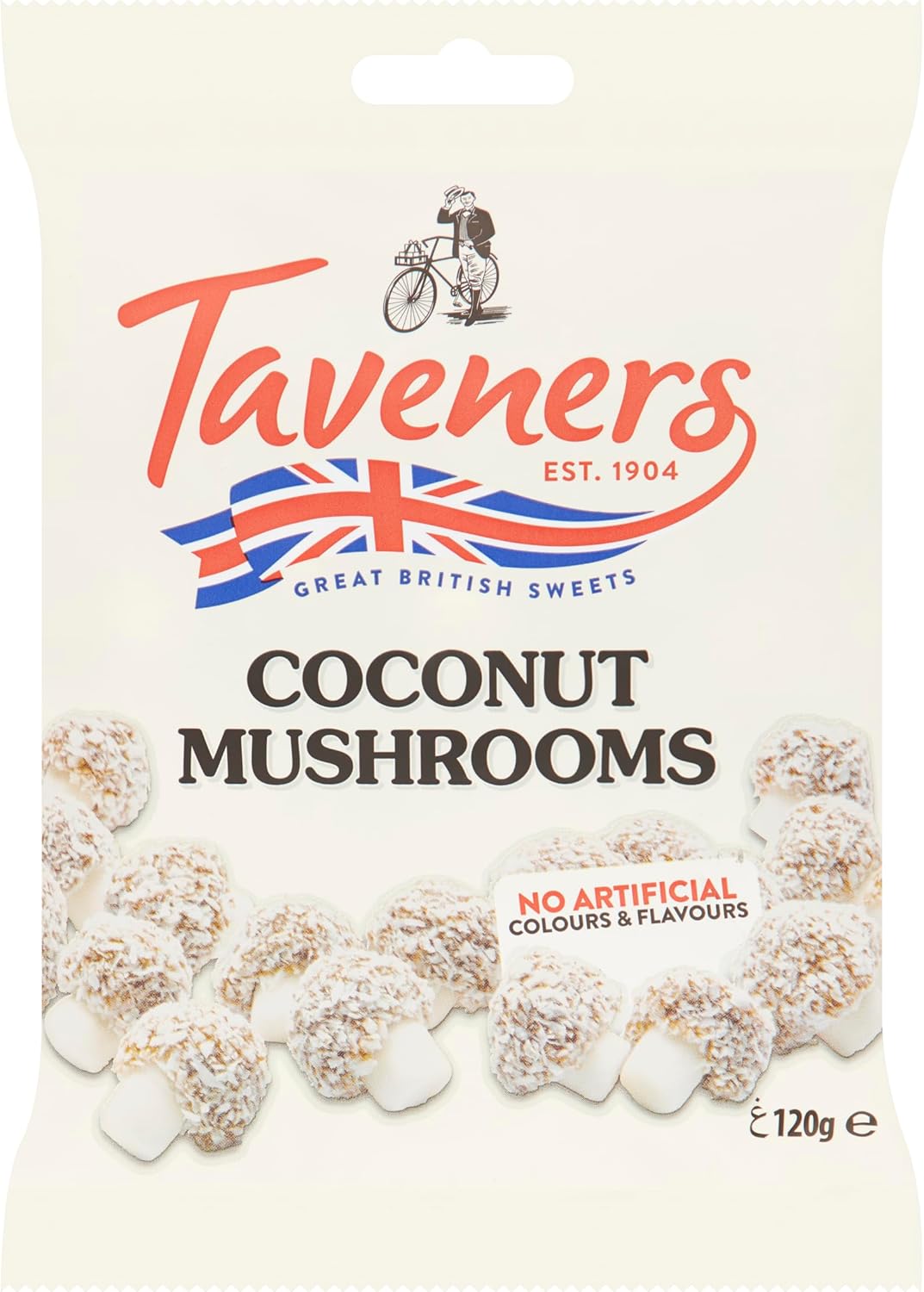 Taveners Coconut Mushrooms 120g | Great British Sweets