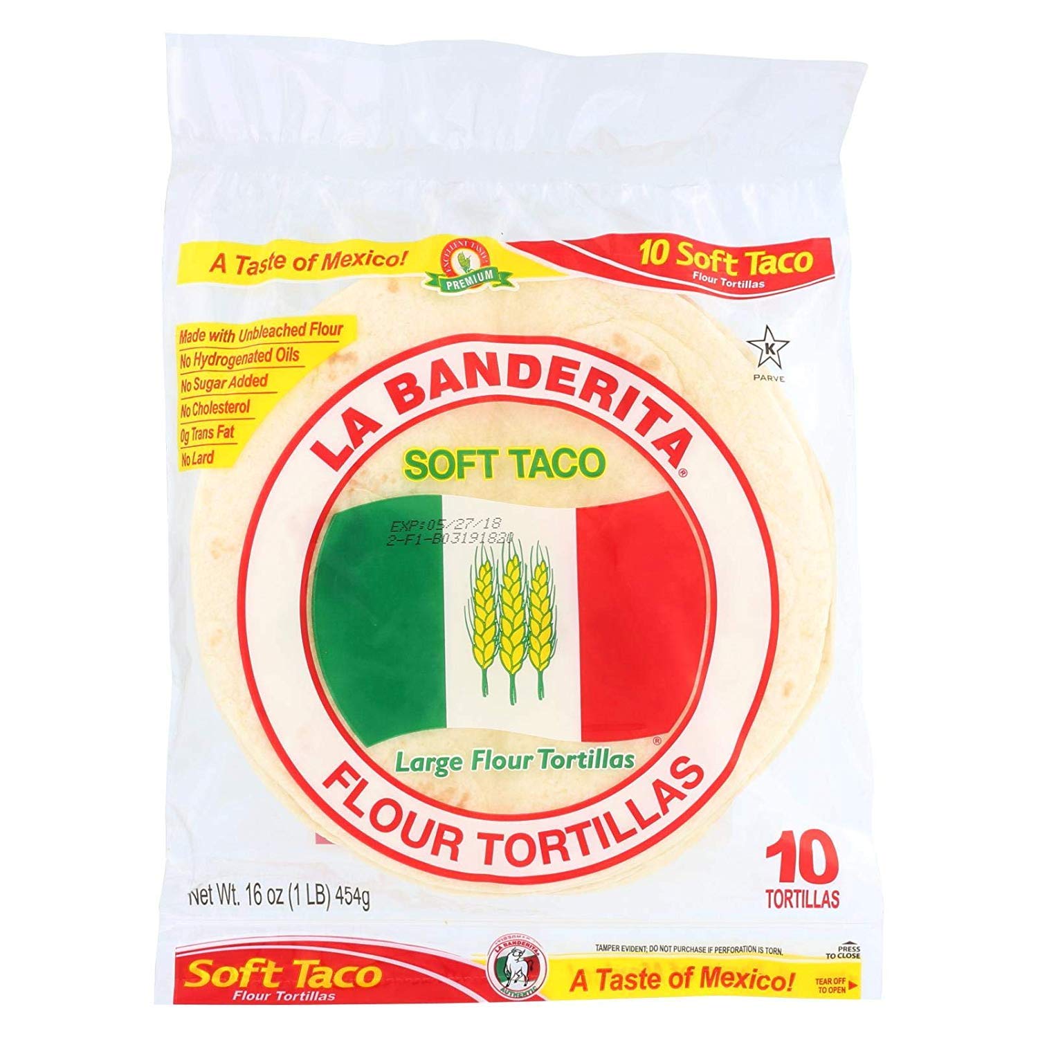 La Banderita Tortilla Soft Taco Flour 8in
