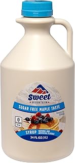 Sweet Mountain - Sugar Free Maple Taste Syrup (34 FL OZ) | Keto Friendly, 0g Carbs, 0 Calories, Diabetic Friendly