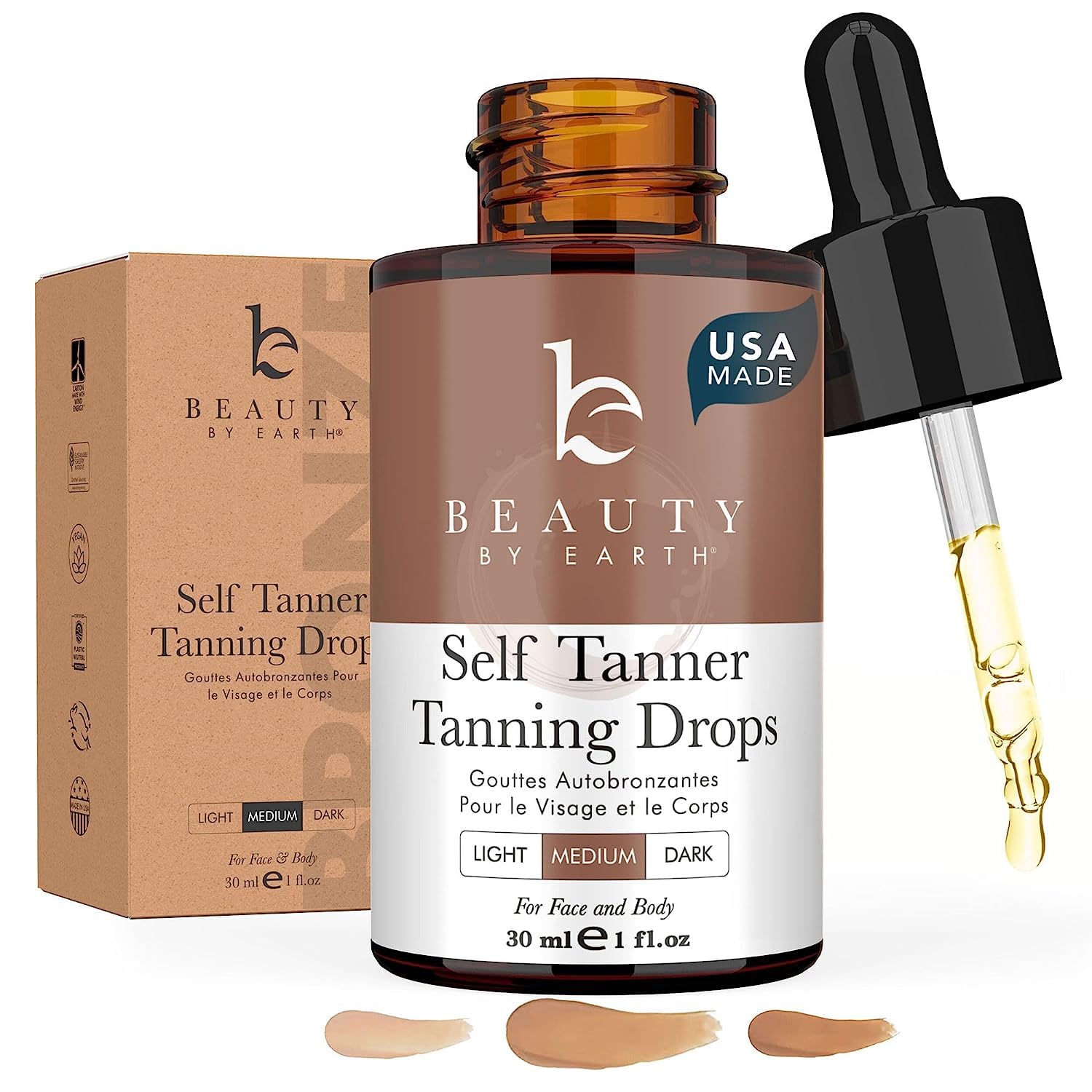 Self Tanning Drops - USA Made with Natural & Organic Ingredients
