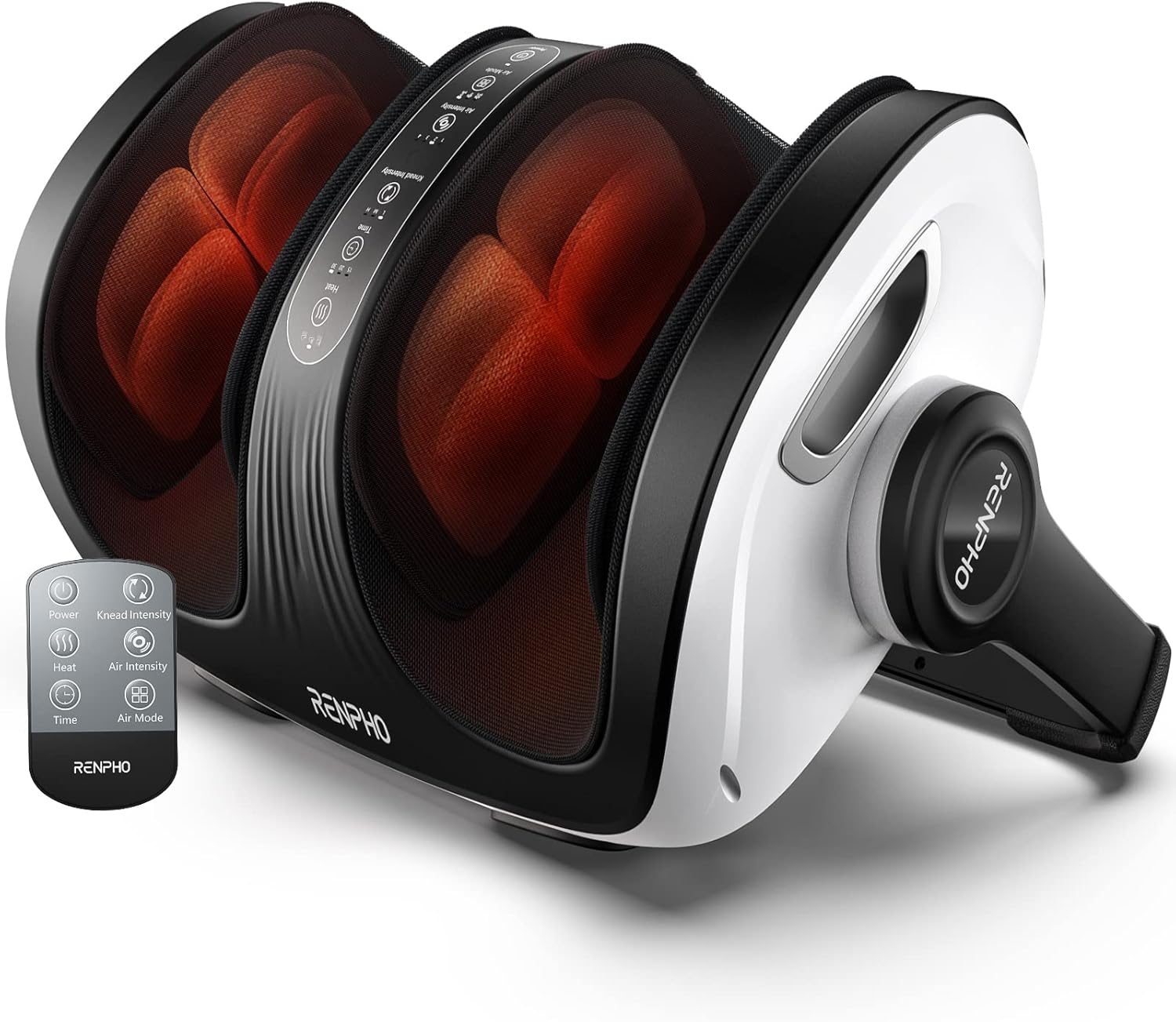 RENPHO Shiatsu Foot Massager with Heat, FSA HSA Eligible, Foot and Calf Massager Focus on Feet Health, Deep Kneading Massage for Plantar Fasciitis Relief, Fits Size up to 14, Birthday Gifts for Men