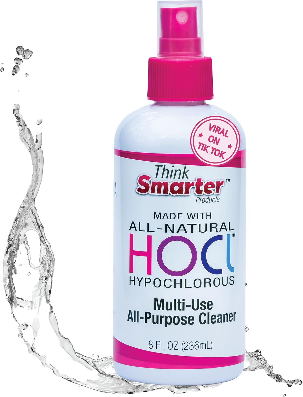 HOCL All-Purpose Cleaner with Hypochlorous Acid, All-Natural Surface Cleaner, & Skin Hydrator 8fl oz Clear Spray