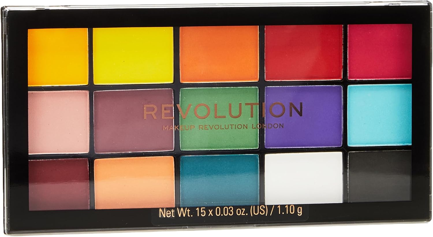 Revolution Beauty London Reloaded Eyeshadow Palette, Matte Eye Colours, 15 Shades, Marvellous Mattes, 16.5g