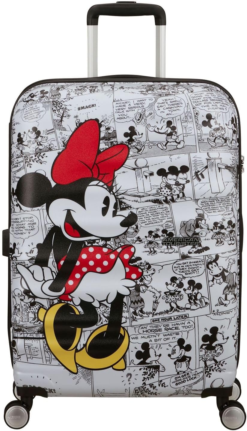 American Tourister Wavebreaker Disney FL - Spinner M, Case, 67 cm, 64 L, Multicolor (Minnie Comics White)