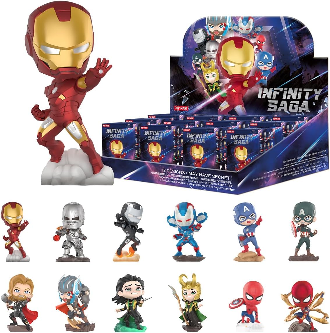 POP MART Marvel Infinity Saga Pop Figuren Figures 12PC Premium Design Gifts for Women Fan-Favorite Collectible Chic Art Toy Action Figure