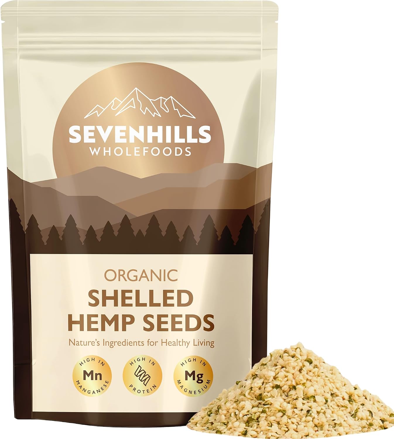 Sevenhills Wholefoods Organic Shelled Hemp Seeds, European 1kg