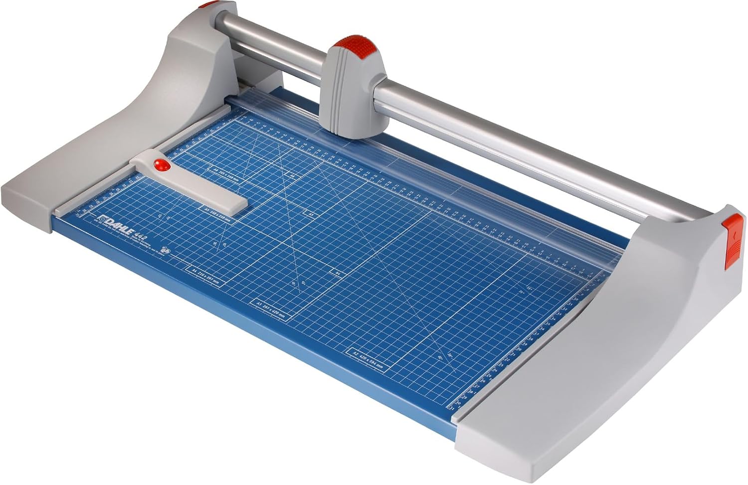 Dahle 442 Premium Rotary Trimmer, 20" Cut Length, 30 Sheet Capacity, Self-Sharpening, Automatic Clamp, German Engineered Paper Cutter
