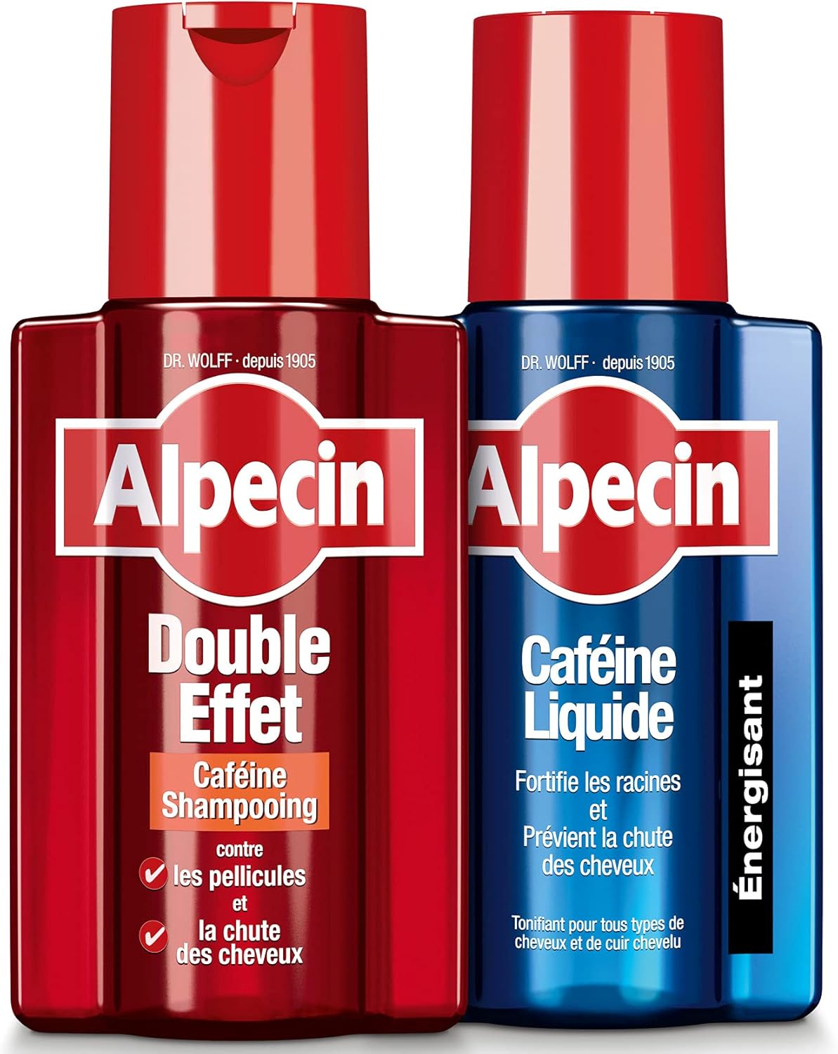 Alpecin Caffeine Shampoo Double Effect, 200 ml + Alpecin Caffeine Liquid, 200 ml (Anti Hair Loss Shampoo & Anti-Dandruff + toner)