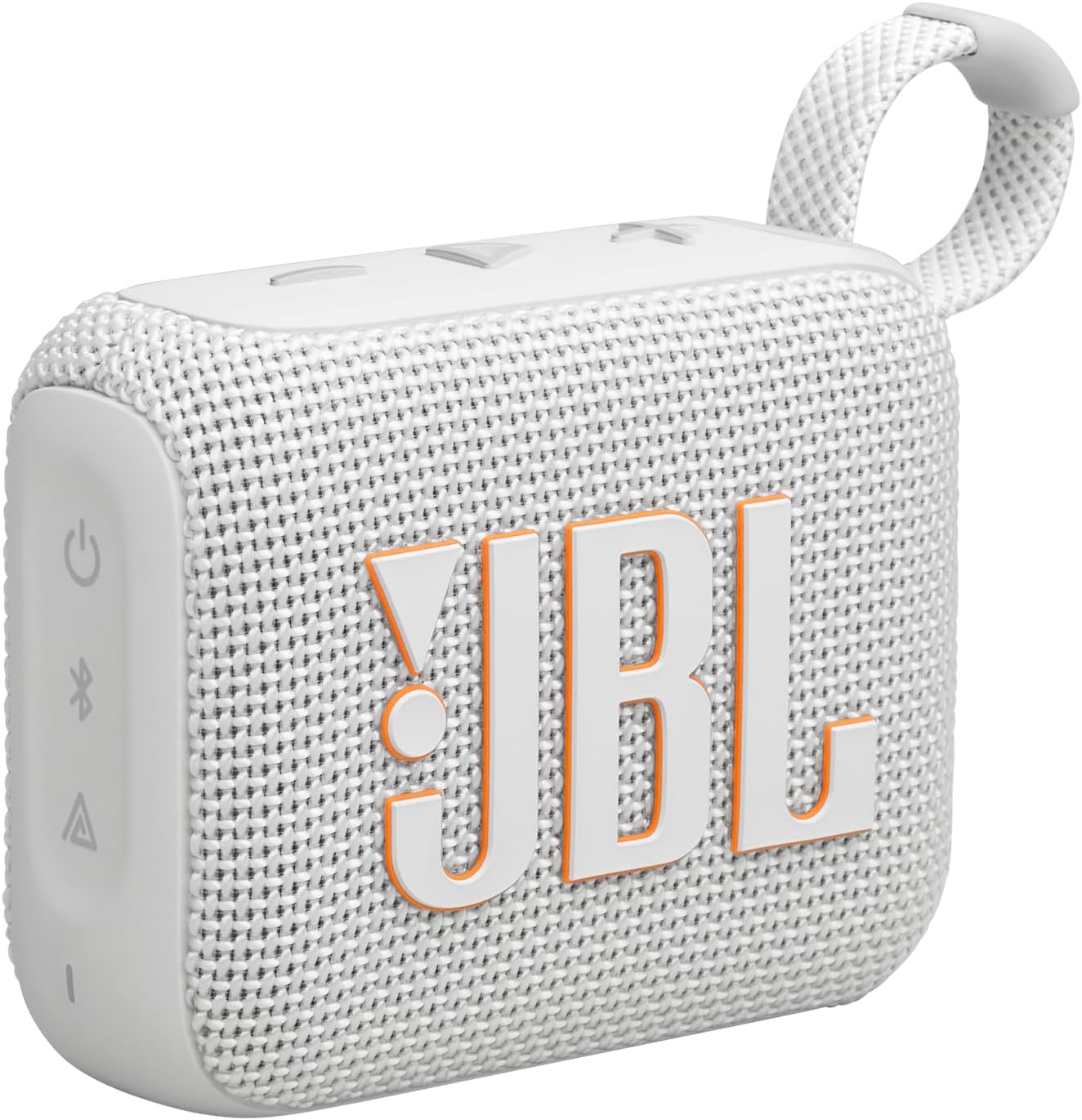 JBL Go 4 - Ultra-Portable, Waterproof and Dustproof Bluetooth Speaker, Big Pro Sound with Punchy bass, 7-Hour Built-in Battery, Made in Part with Recycled Materials (White)