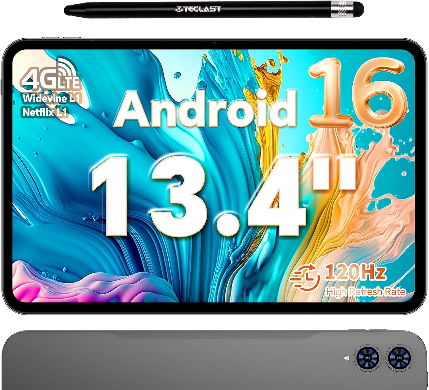 TECLAST T65 Tablet 13.4 Inch Android 16, 4G LTE, 26GB+128GB with