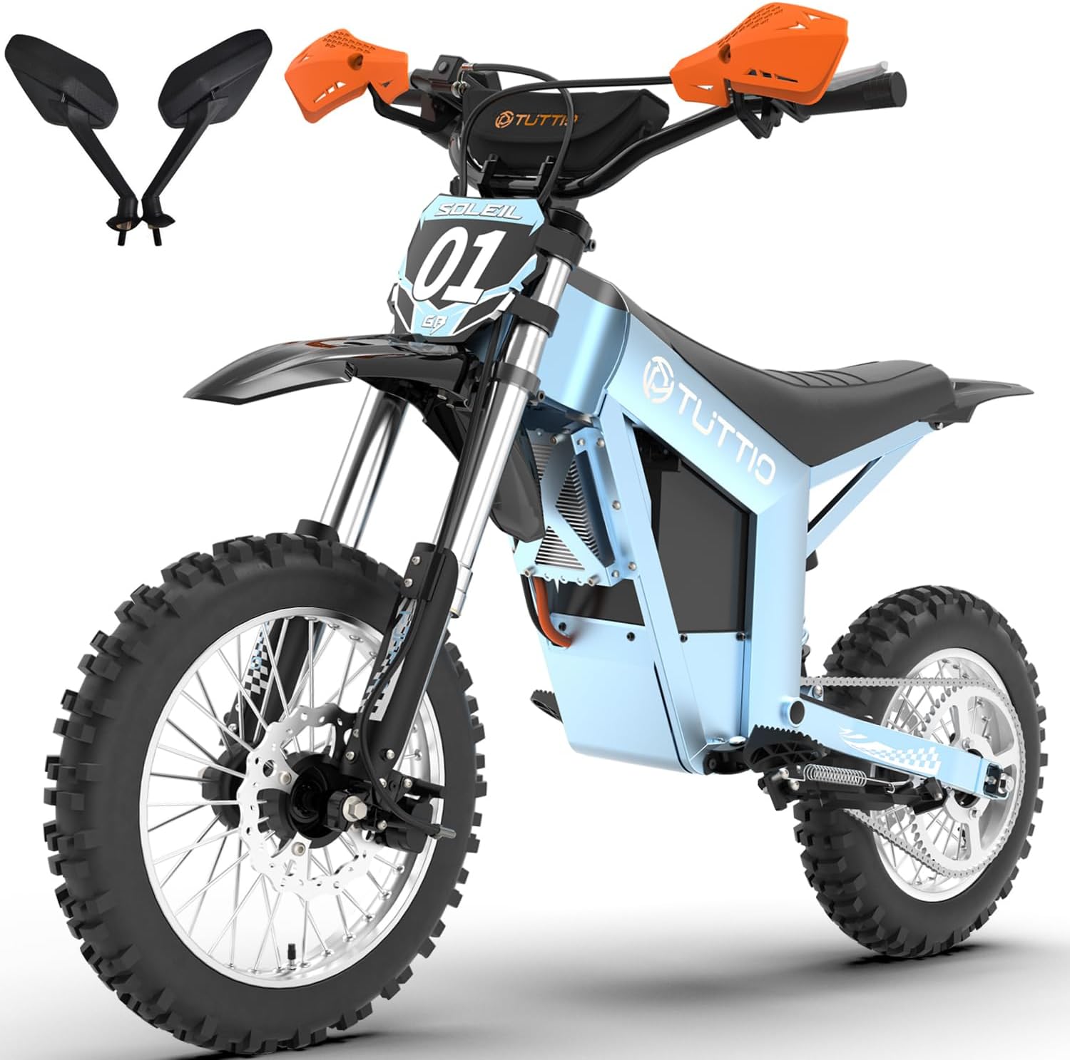 Tuttio Soleil01 GB Electric Dirt Bike, 2026 Upgrade E-Dirt Bike 200NM Fast Electric Bike with 48V 21Ah Battery, 3 Speeds, 3000W Peak Off-Road Ebike for Adults Teens