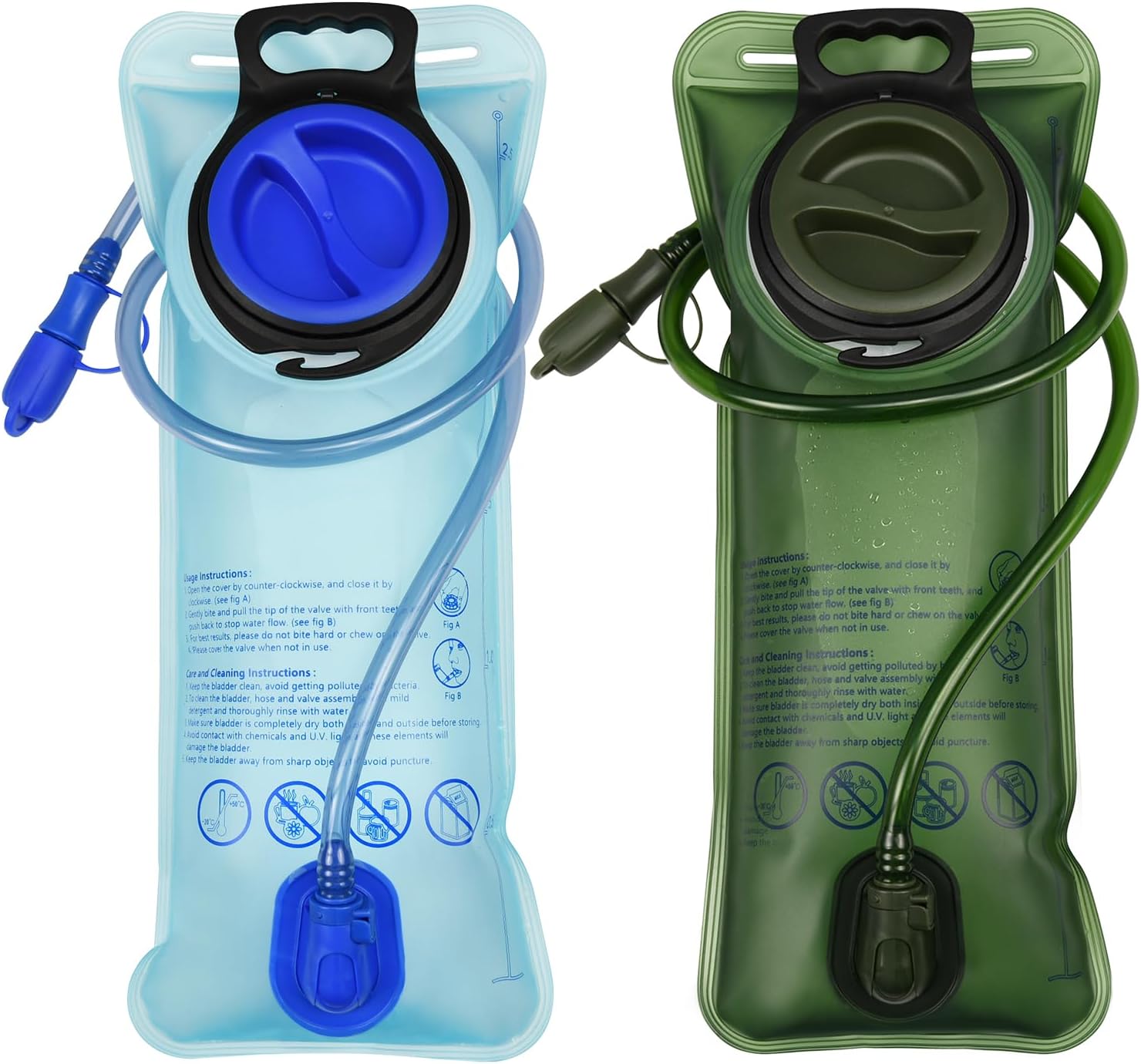 1.5L/2L/2.5L/3L Hydration Bladder, Large Opening Water Storage Bladder Bag, for Cycling Hiking Camping