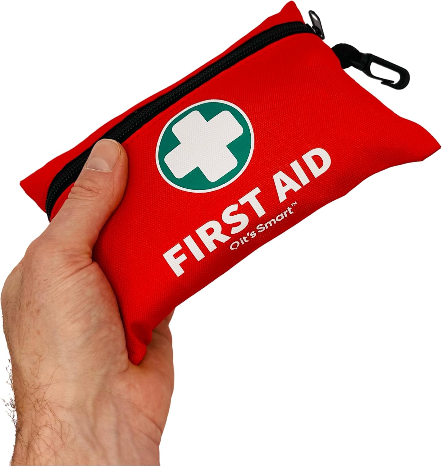 it's Smart Premium First Aid Kit 110 Pieces - for Travel Essentials, Hiking, Home, Camping and Car - Includes Emergency Blanket, Plasters, Bandages, Eyewash and Other First Aid Essentials - Red