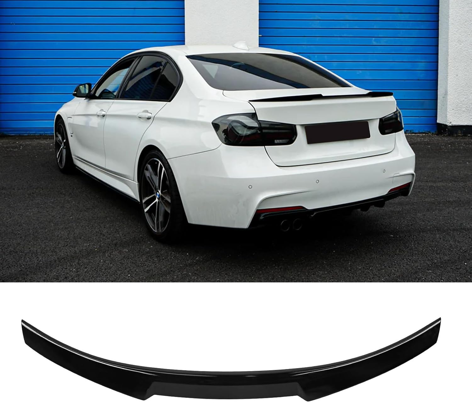 Rear Trunk Spoiler Wing Compatible with 2012-2018 BMW F30 3 Series Sedan & 2014-2019 F80 M3 Sedan 320i 325i 328i 330i 335i 340 M4 Style Trunk Spoiler Wing Gloss Black