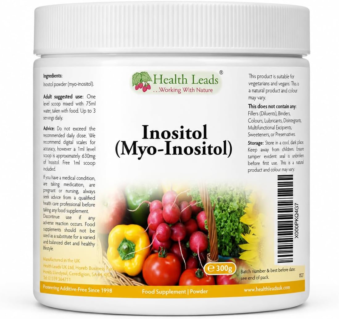 Myo-Inositol Powder 300g | Pure Vitamin B8 | Health Leads