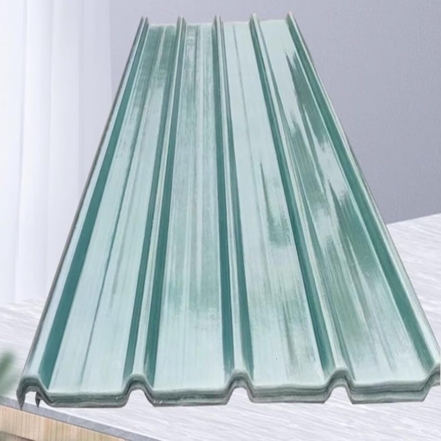 Clear Roofing Panel,Corrugated Roofing Sheets,2.2mm Thick FRP Daylighting Panels,Building Roof Cladding,UV Protection Transparent Rainproof Board,Roof Panels,for Garage Carport (35x20in)