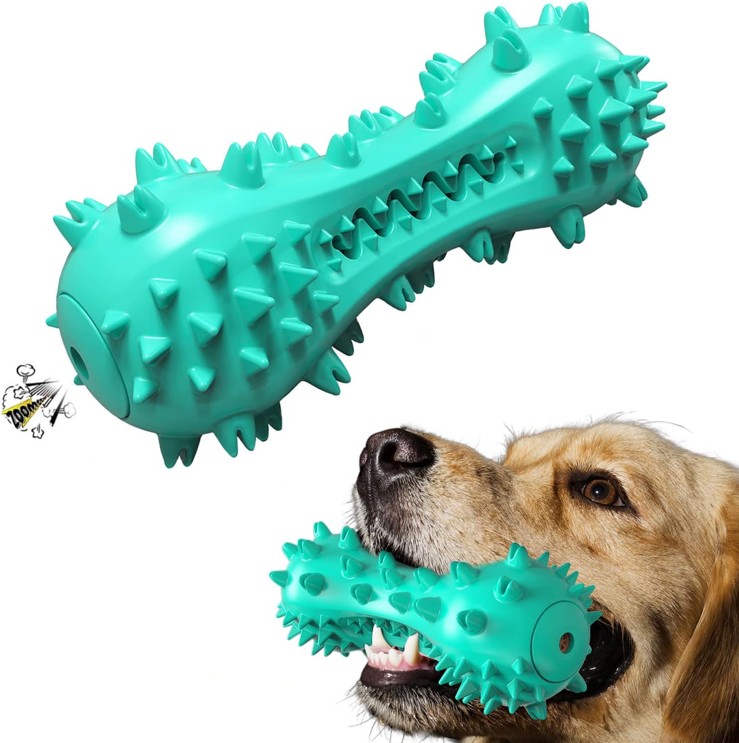 Carllg Puppy Teething Chew Toys, Dog Toys for Aggressive Chewers, Indestructible Tough Durable Dog Toothbrush Toys, Squeaky Interactive Dog Toy for Small Medium Large Breed