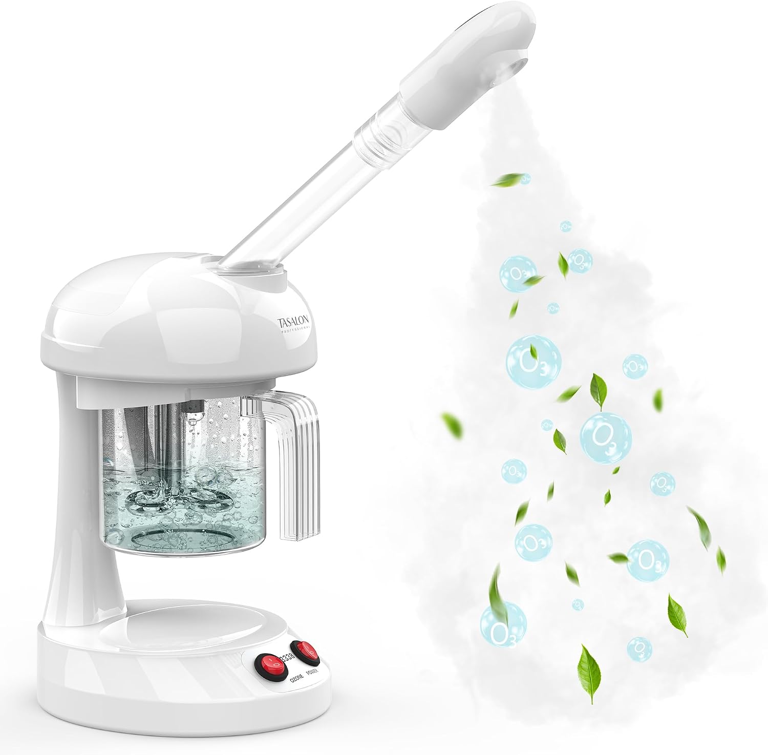 TASALON Facial Steamer with Removable Water Tank, Face Steamer for Facial | Facial Steamer with 360°Rotating Arm,400ML Removable Water Tank, Portable Face Steamer for Home Salon Spa or Personal Care