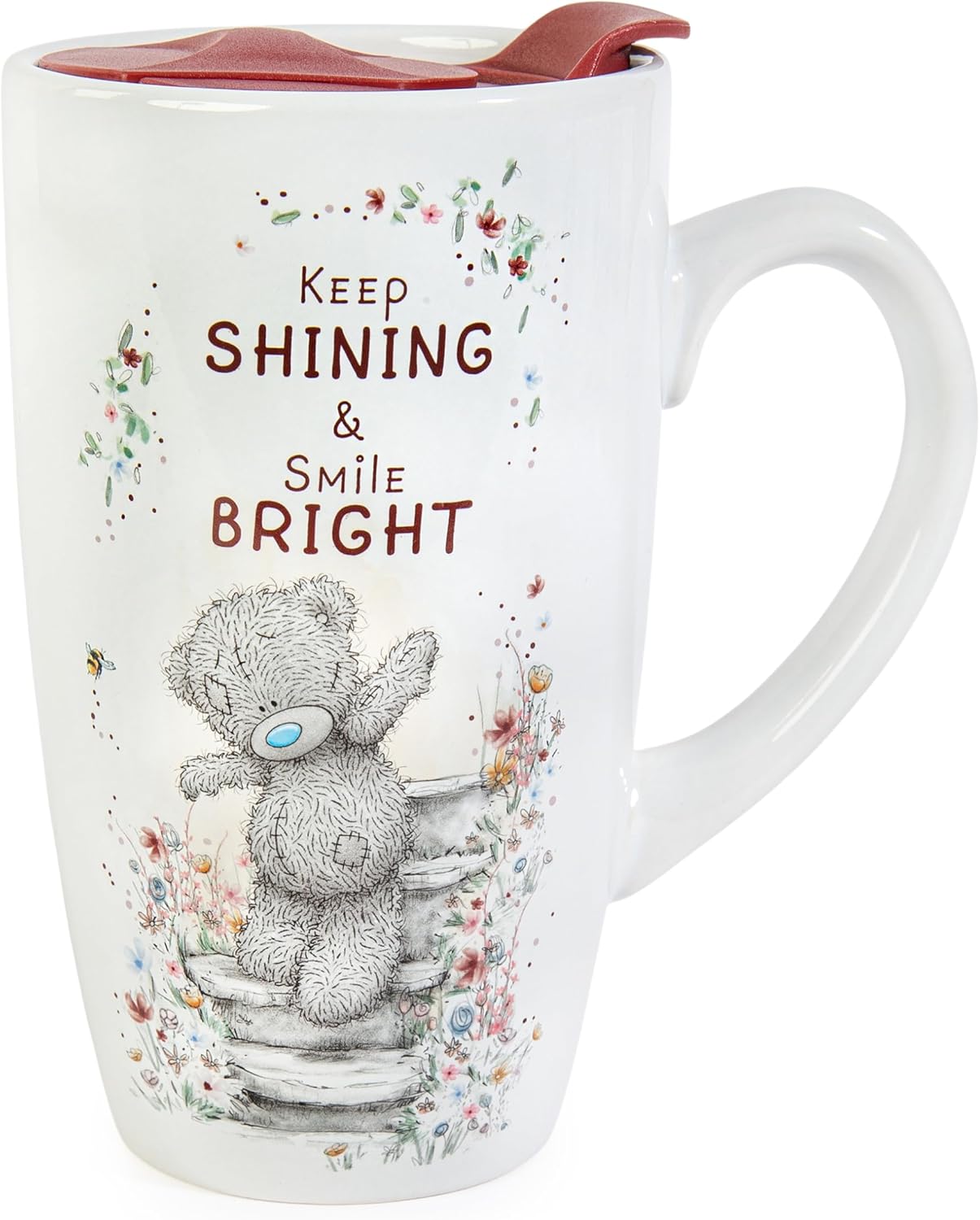 Me to You Tatty Teddy Ceramic Travel Mug with Inspirational Quote - Keep Shining & Smile Bright