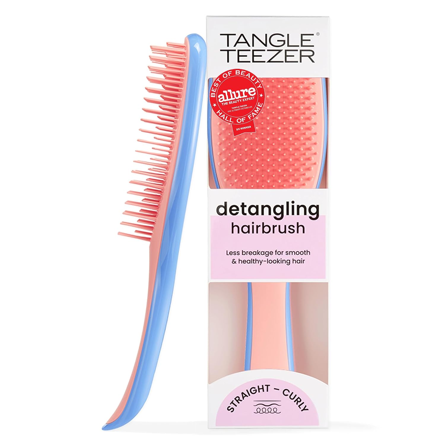 Tangle Teezer Ultimate Detangler Brush, Straight to Wavy, Apricot Blaze