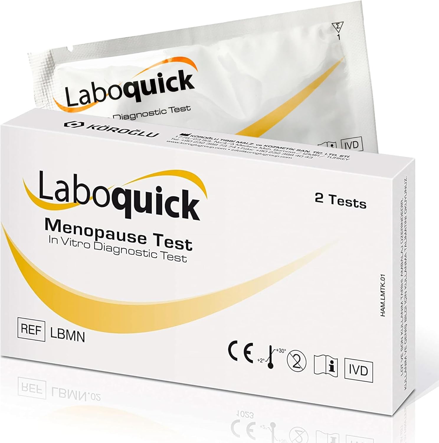 Laboquick Menopause Test Kit for Women - 2 Test Pack - FSH Hormone Testing Kit Women - Self Check Perimenopause, Premenopause & Early Detection, Easy at Home Menopause Tests