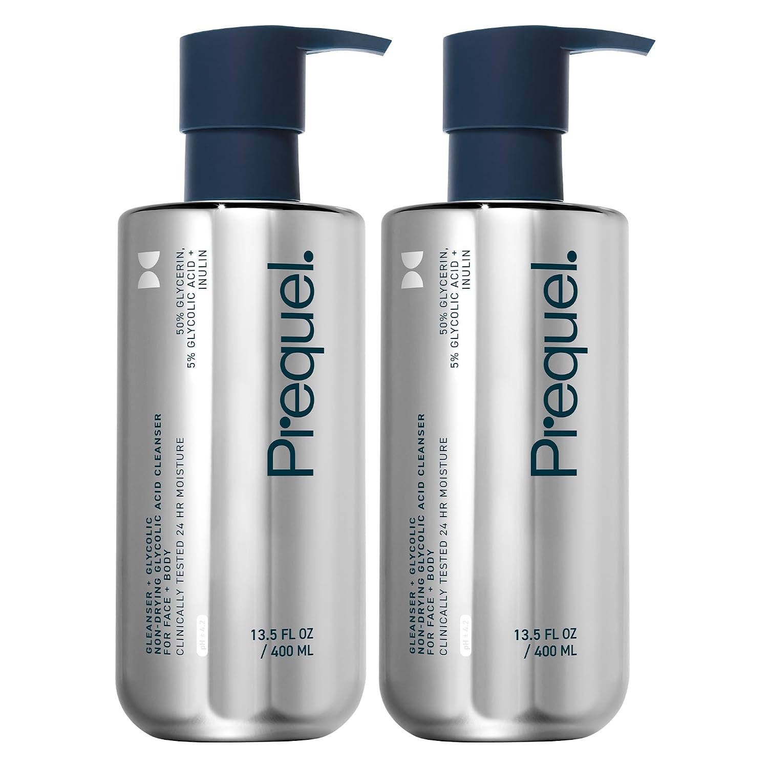 Prequel Skin Gleanser GA AHA Glycolic Body Wash, 50% Glycerin Face Cleanser