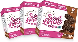 Sweet Loren's Vegan Breakfast Biscuits | Chocolate | 4g Protein, 19g Whole Grains | Plant Based, Gluten Free, Dairy Free, Nut Free Snacks | 3 Pack (15 Total Biscuits, 1.6 ounce each)