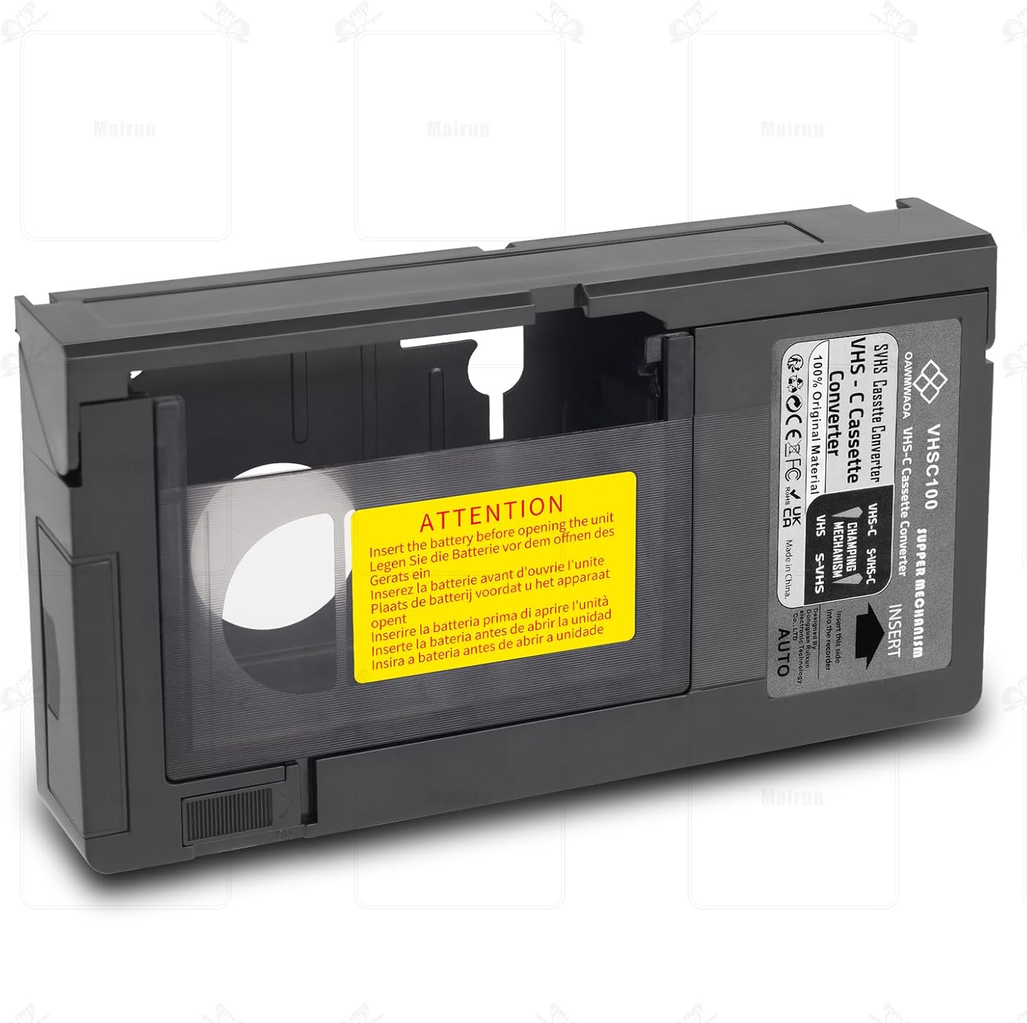 OAWMWAOA VHS C Cassette Adapter, Compatible 12mm SVHS VHS-C to VHS, Camcorders Motorized VHSC Ideal for VCR Player, Video Cassette Player and VHS to Digital Converting