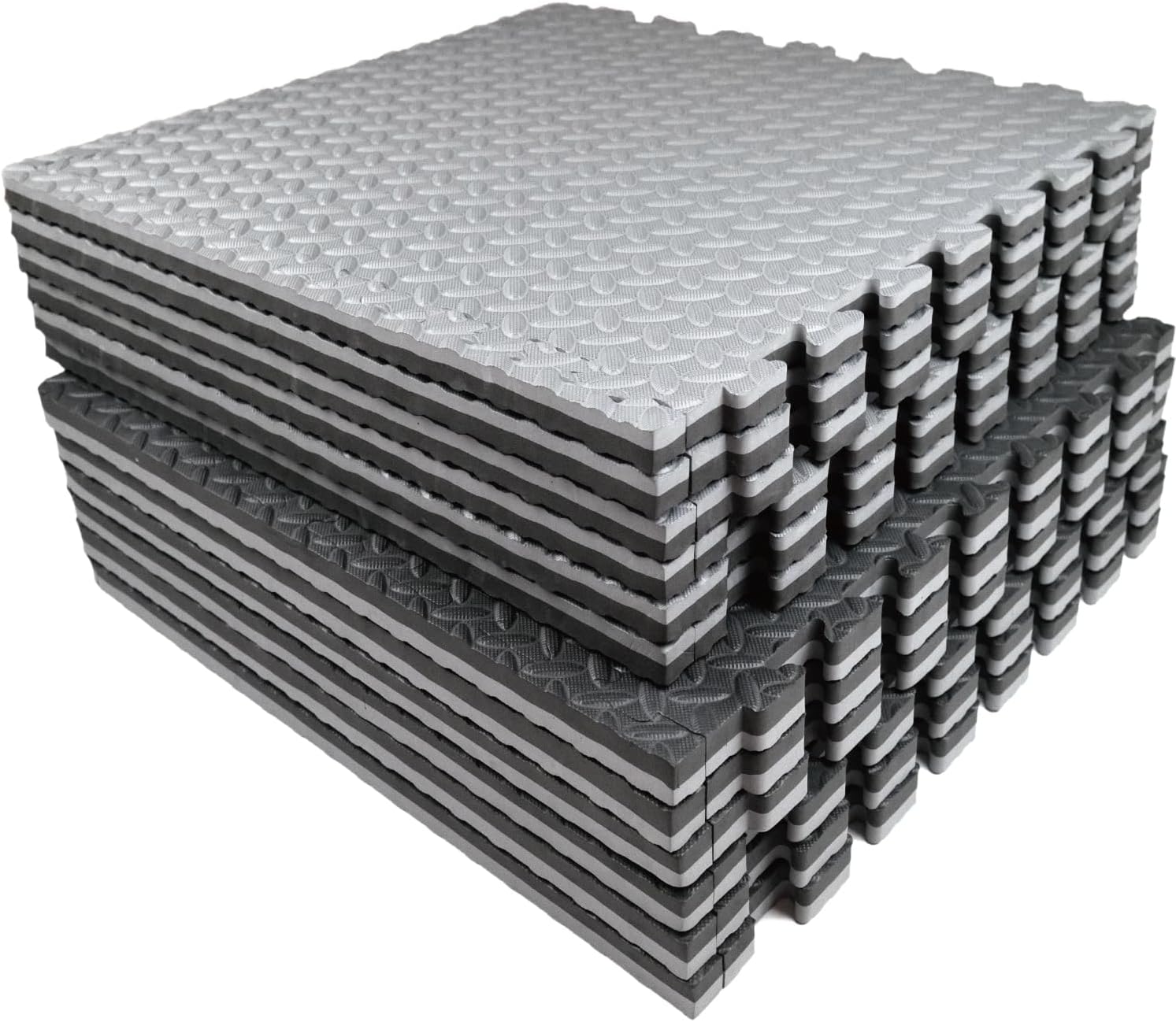 AIRHOP Upgraded 0.79" Extra Thick 48 Sq Ft High-Density Eva Foam Exercise Gym Mats, 12 Pcs Large Interlocking Puzzle Floor Tiles (24"x24") for Home Gym
