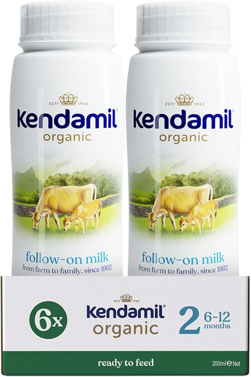 Kendamil Organic Ready to Feed Follow On Milk 6x200ml