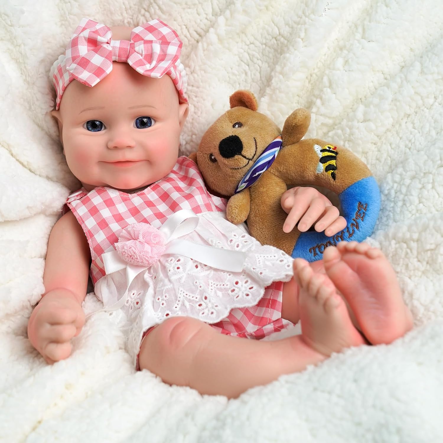 JIZHI Reborn Baby Dolls Silicone Full Body -16 Inch 5.73lb Weighted Full Platinum Silicone Baby Doll Real Life Baby Dolls with Complete Accessories for Kids Age 3 +