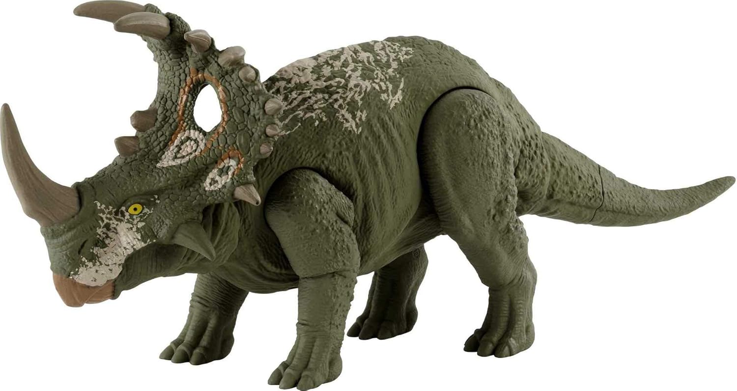 Jurassic World Toys Sound Strike Medium-size Dinosaur Figure, Strike Action, Sounds, Movable Joints, Ages 4 Years Old & Up