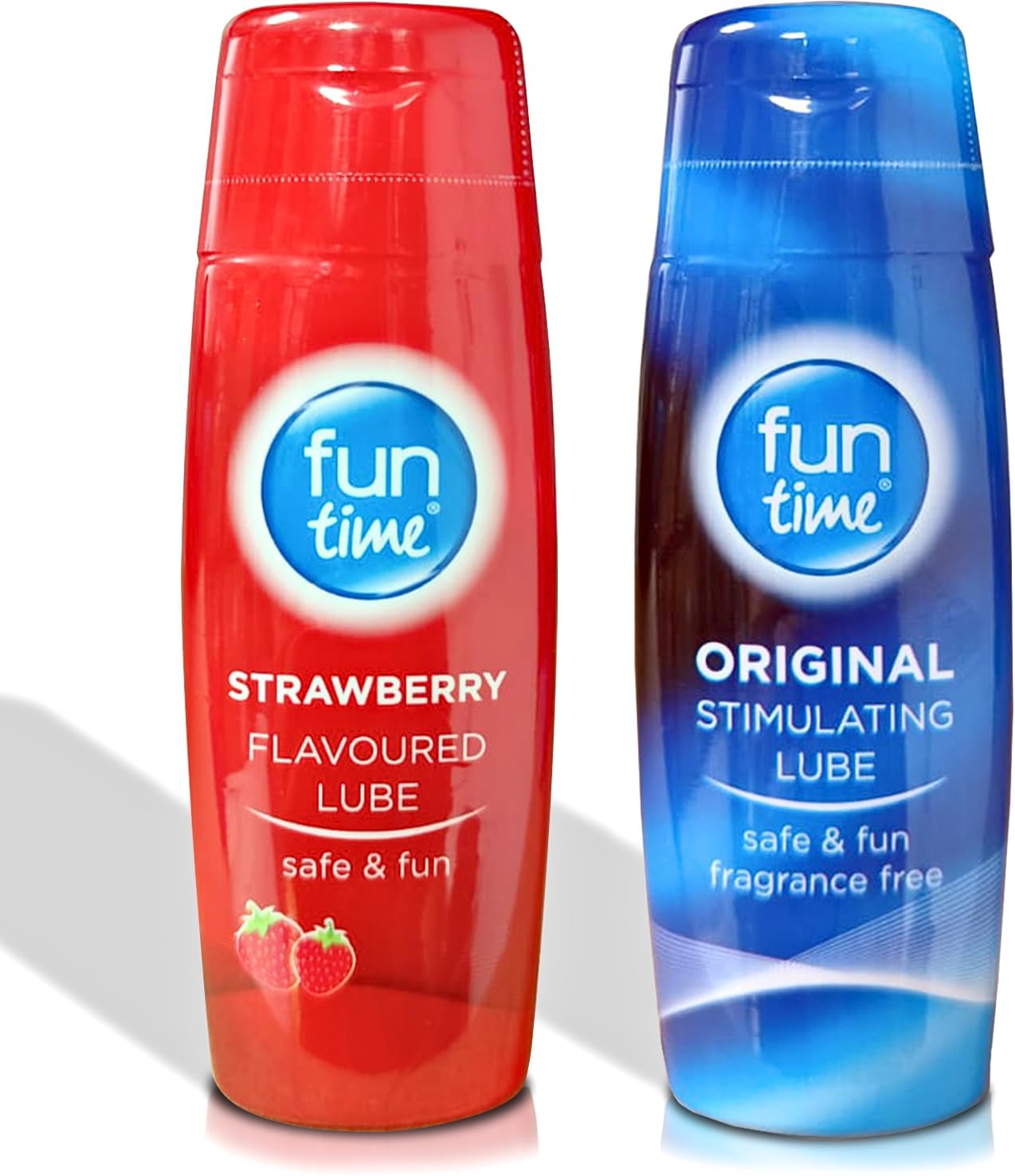 Fun Time Lubricating Gel Water Based Original & Straberry Flavoured Lubes Private Sexual Edible 75ml Lubricant Gel for Privacy Perfect for Sexual Performance Stimulating lube & Licks
