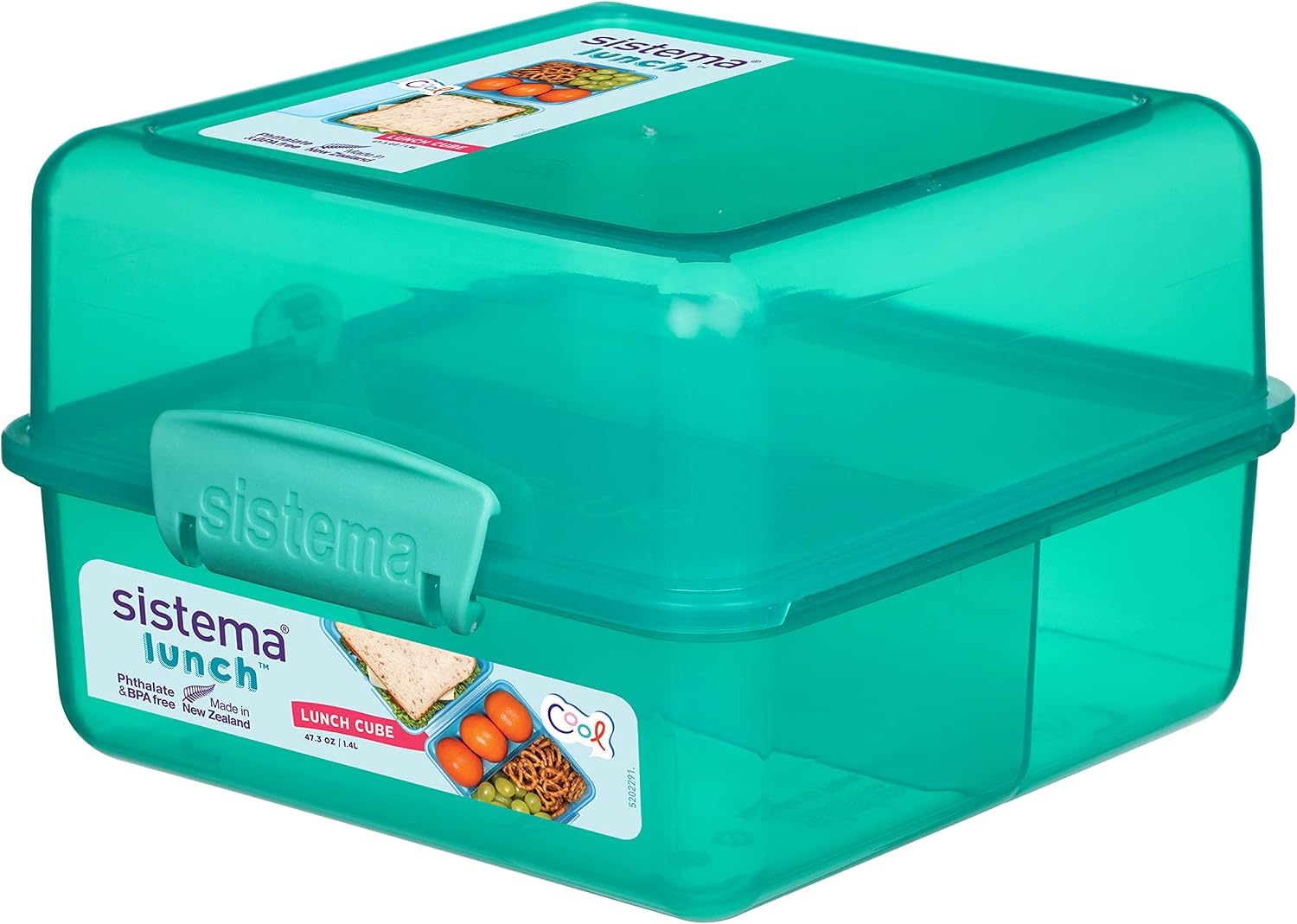 Sistema Lunch Cube, Assorted Colors, 1.4 Liter
