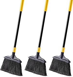 Yocada Commercial Broom Outdoor Indoor Commercial 3 PCS for Courtyard Garage Lobby Mall Market Floor Home Kitchen Room Office Pet Hair Rubbish 54Inch