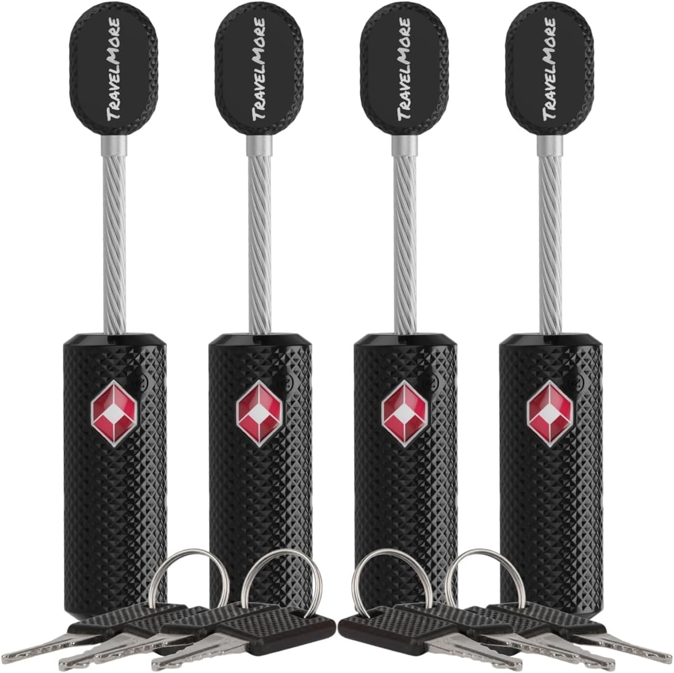 TravelMore TSA Approved Locks for Luggage with Keys, Secure Travel Locks