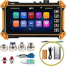 OTDR Fiber Tester, WANLUTECH 1310/1550nm 26/24dB 5.55 inches Touchscreen OTDR Tester Built-in VFL OPM LS(Light Source) Event Map OLT (Optical Loss Test) Functions RJ45 Cable Tester Network Tools