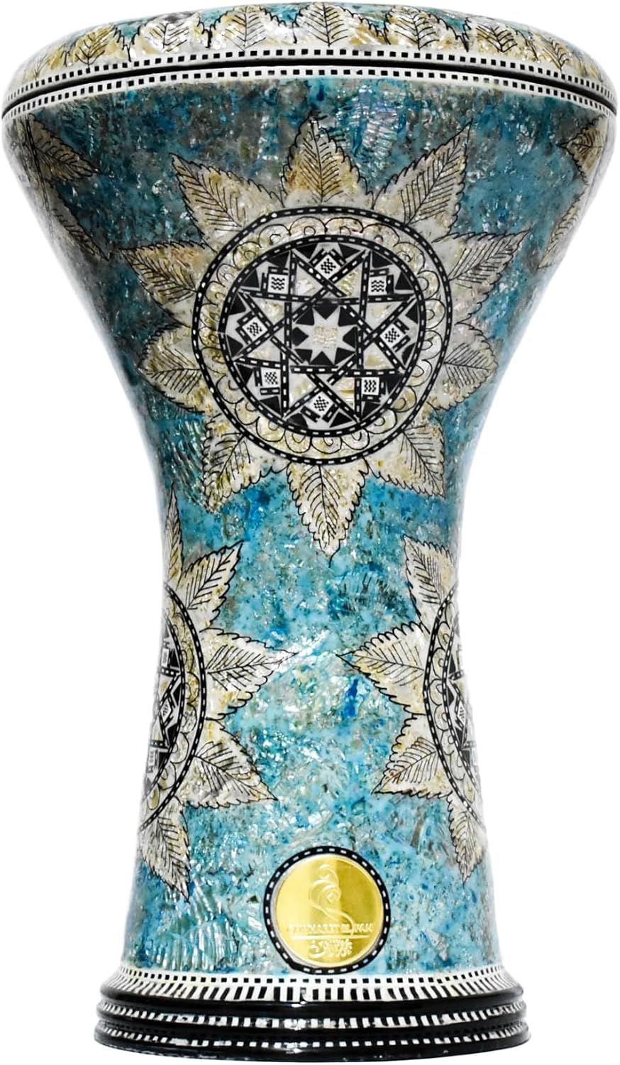 Darbuka doumbek drum tabla 17/17.5 inch inlaid mother of pearl with free bag (Sea Star)