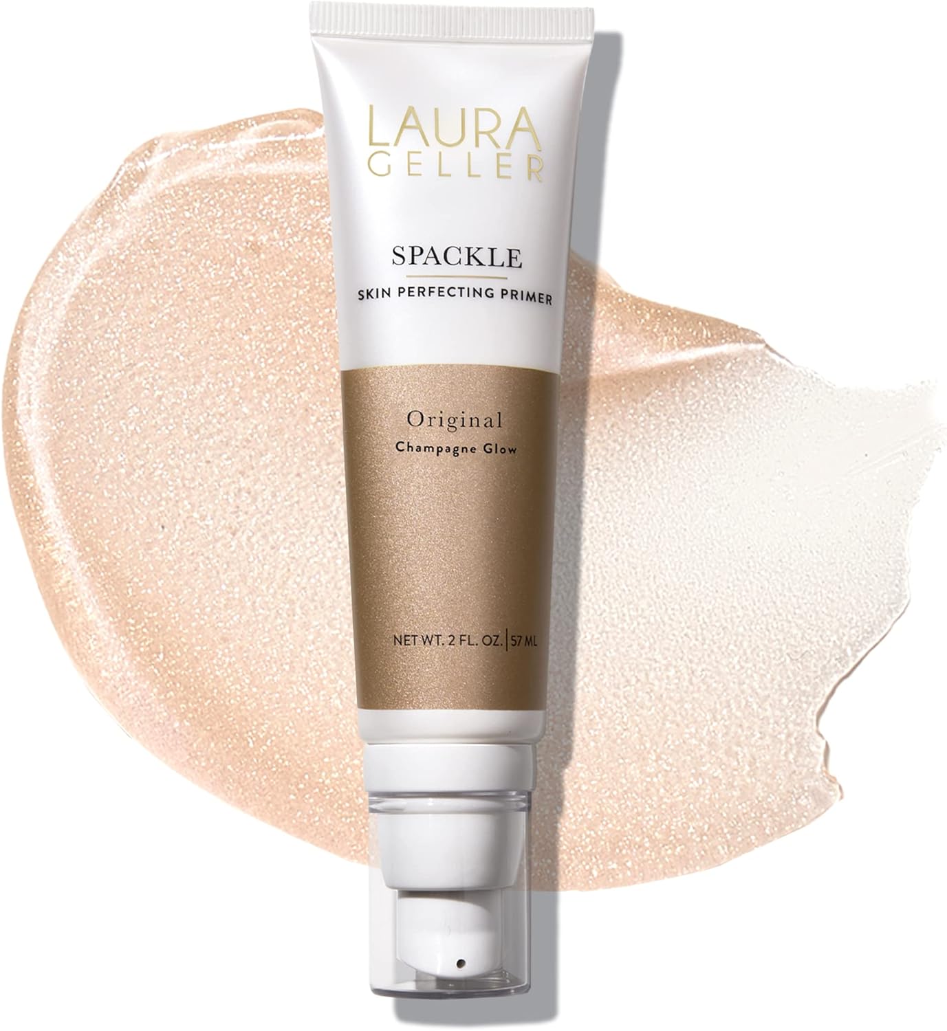 LAURA GELLER NEW YORK Spackle Super-Size (Champagne Glow) Lightweight Makeup Primer - Skin Perfecting Face Primer with Hyaluronic Acid for Long-Lasting Hydration - 59ml