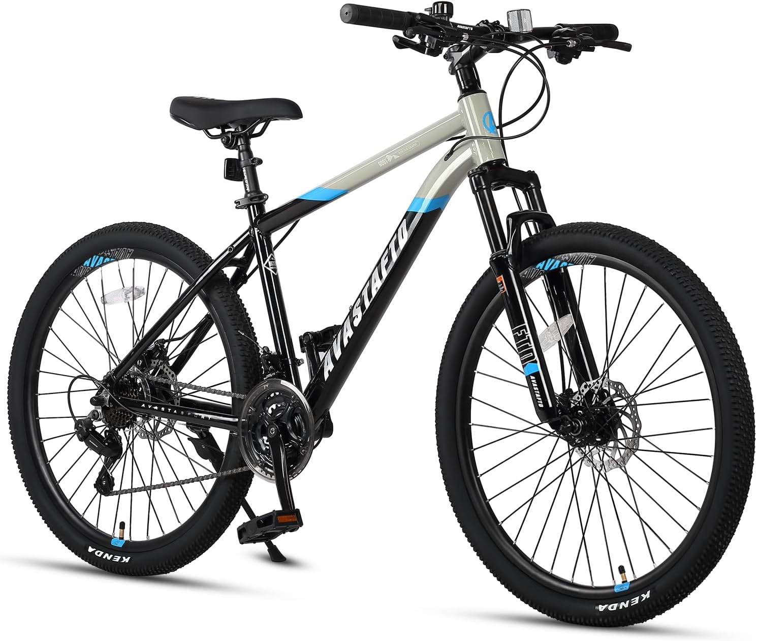 AVASTA Earth 26 27.5 inch Mountain Bike with 21-Speed,Aluminum Frame, Dual Disc Brake, Comfortable Saddle,Multiple Colors