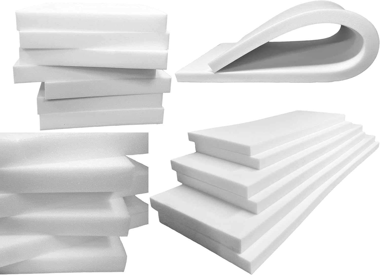 A ATH COLLECTION Upholstery Foam Sheet Premium Quality Cut to Any Size for All type Cushioning Bench, Stool | Window Seat Pads | Sofa, Dinning Chair Pads Replacement Pet Bed (170 x 50 x 5cm)