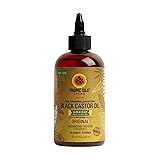 Tropic Isle Living Jamaican Black Castor Oil 8oz | Rich in Vitamin E, Omega Fatty Acids & Minerals | For Hair Growth Oil, Skin Conditioning, Eyebrows & Eyelashes, Scalp and Nail Care