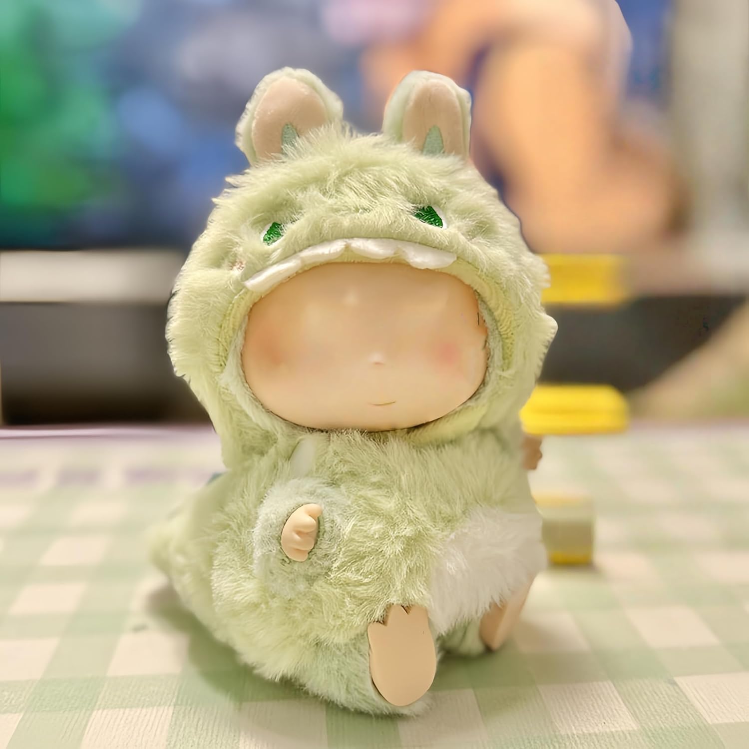 17cm (6.7inch) Doll Clothes,Outfits for Clothes Set, Dolls Keychain Accessories, Faking Animal Style Outfit Jumpsuit,Dinosaur Costume for Dolls (Doll Not Included) (Style D)